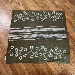 Arhaus Green Floral Pillow Cover